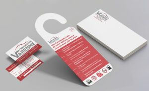 Carrosserie Varenne - Carte commerciales - enveloppes - Accroche rétro