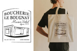 Illustration et logo tote bag